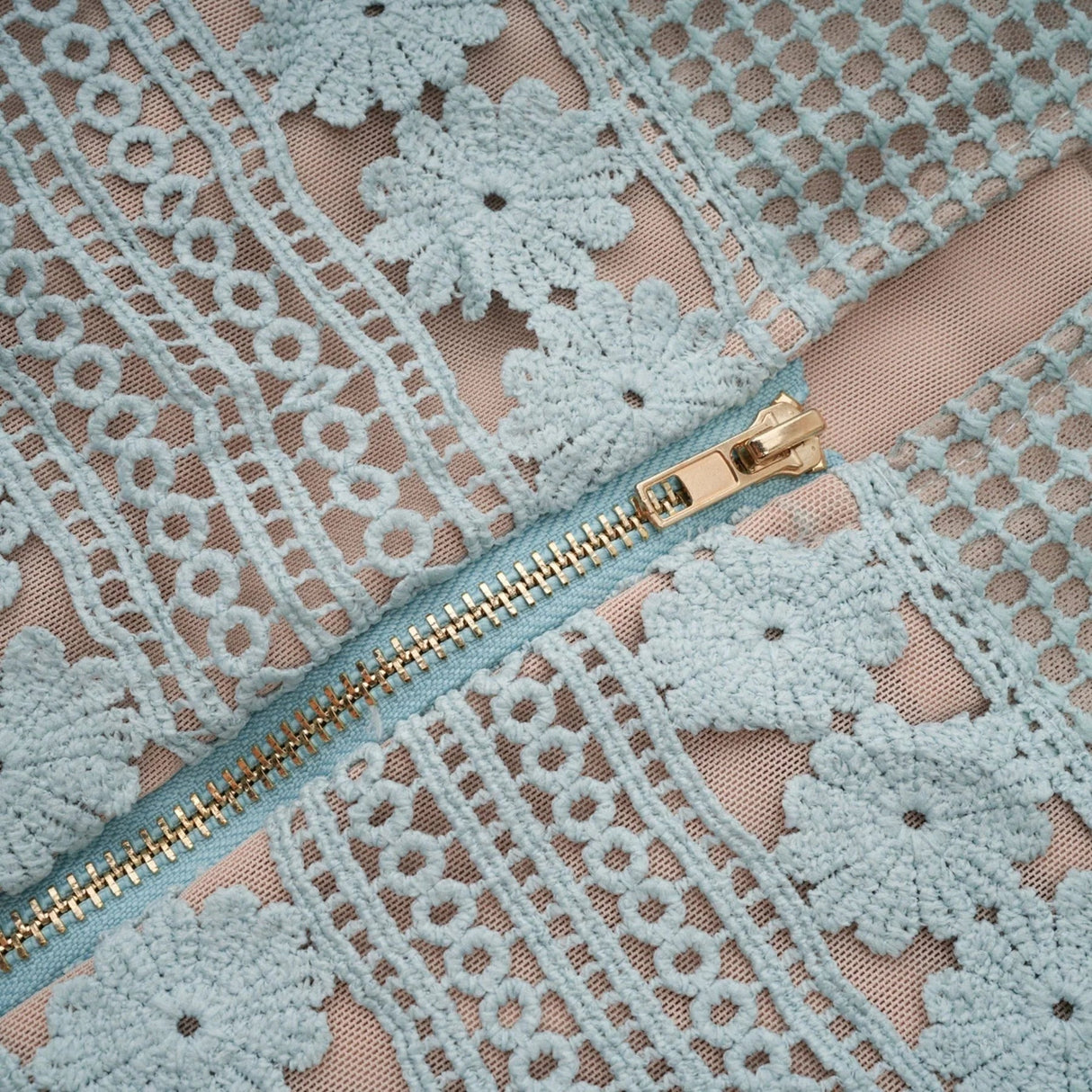 April Midi Dress Green Floral Embroidered Tiered Design & Cut - Out