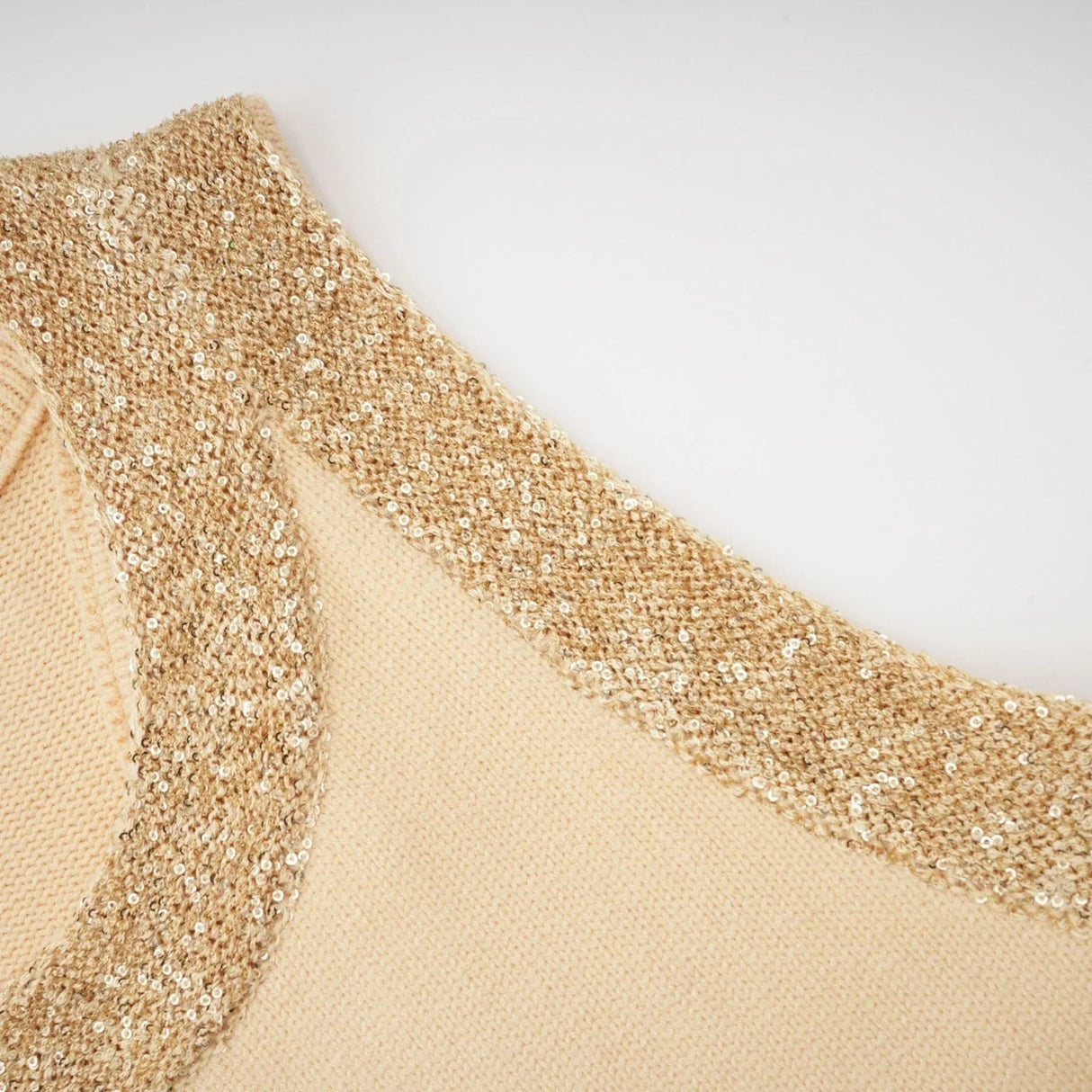 April Vest Top - U - neckline - Sleeveless - Sequined Embellishment