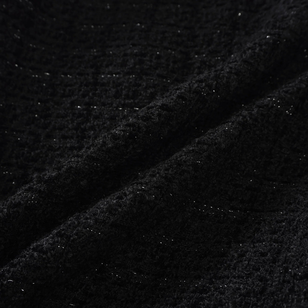 Ariadna Black Tweed Jacket Satin Skirt Set