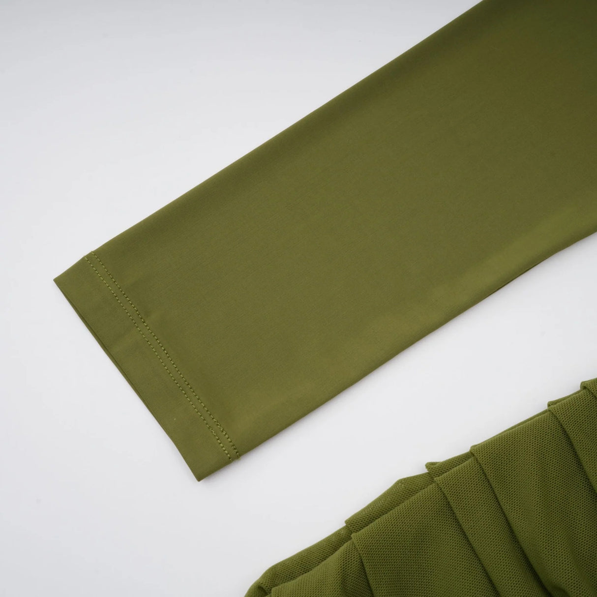 Arlette Green Asymmetrical Ruched Maxi Dress