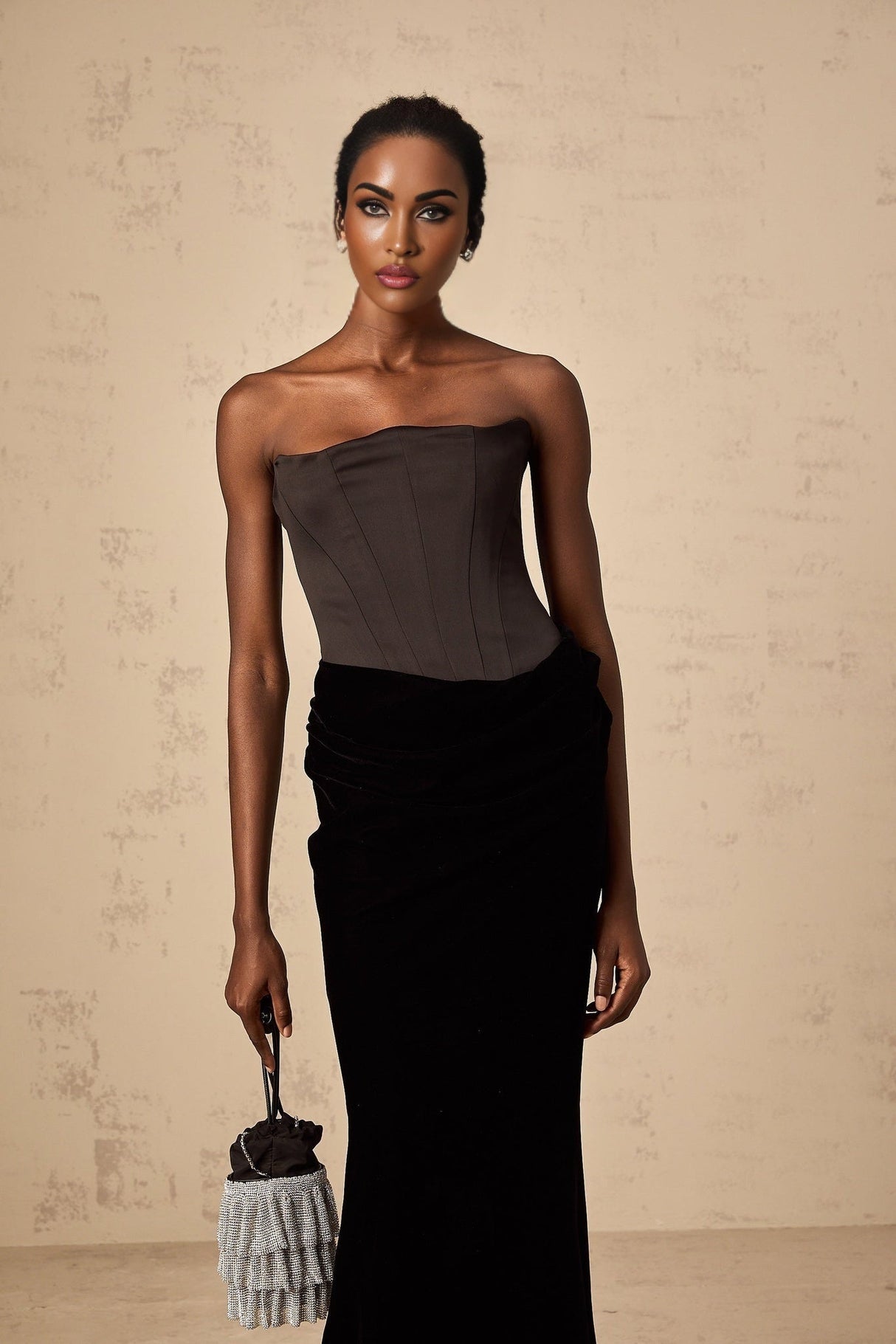 Artemide Maxi Dress - Off - Shoulder, Corset - Style, Ruched Detailing, Draped Detailing
