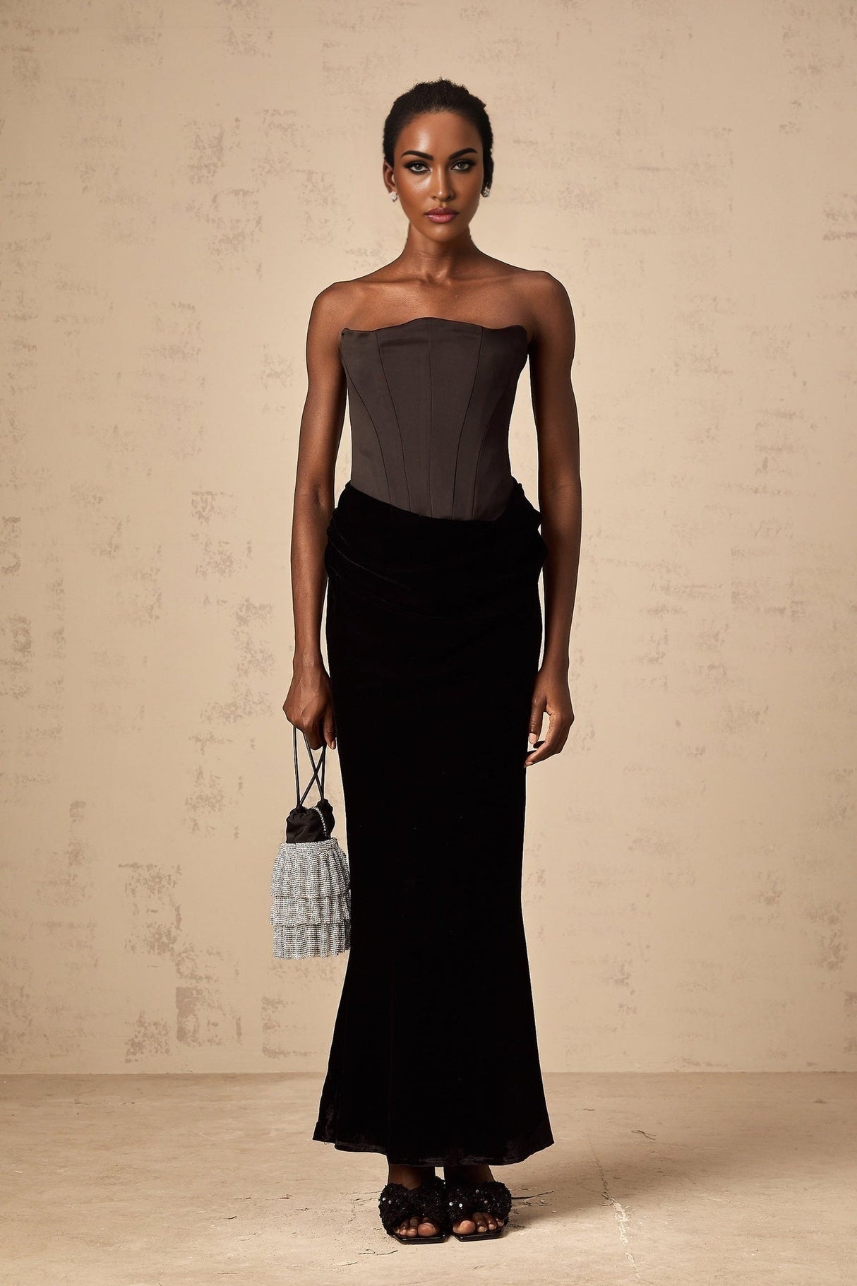 Artemide Maxi Dress - Off - Shoulder, Corset - Style, Ruched Detailing, Draped Detailing