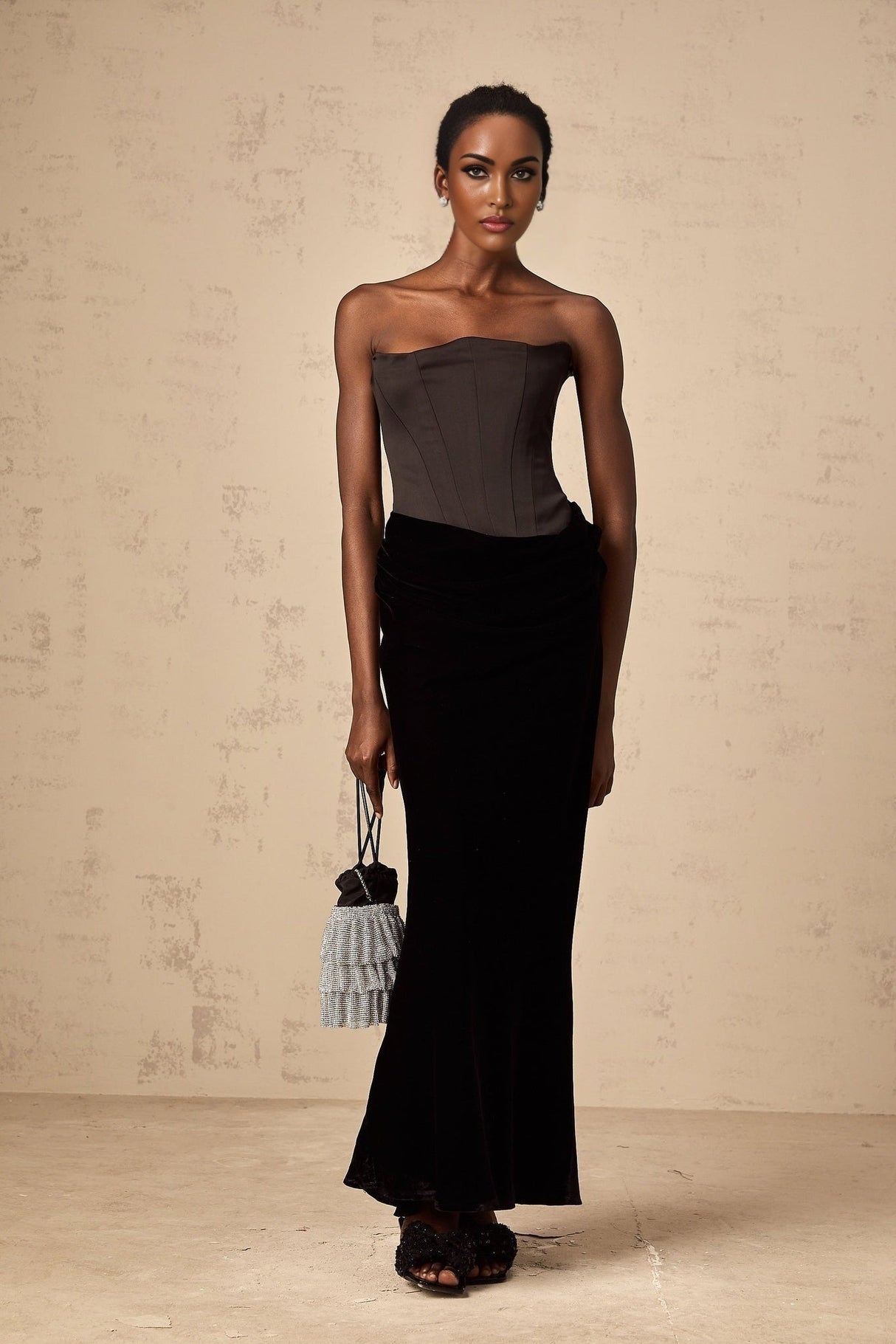 Artemide Maxi Dress - Off - Shoulder, Corset - Style, Ruched Detailing, Draped Detailing