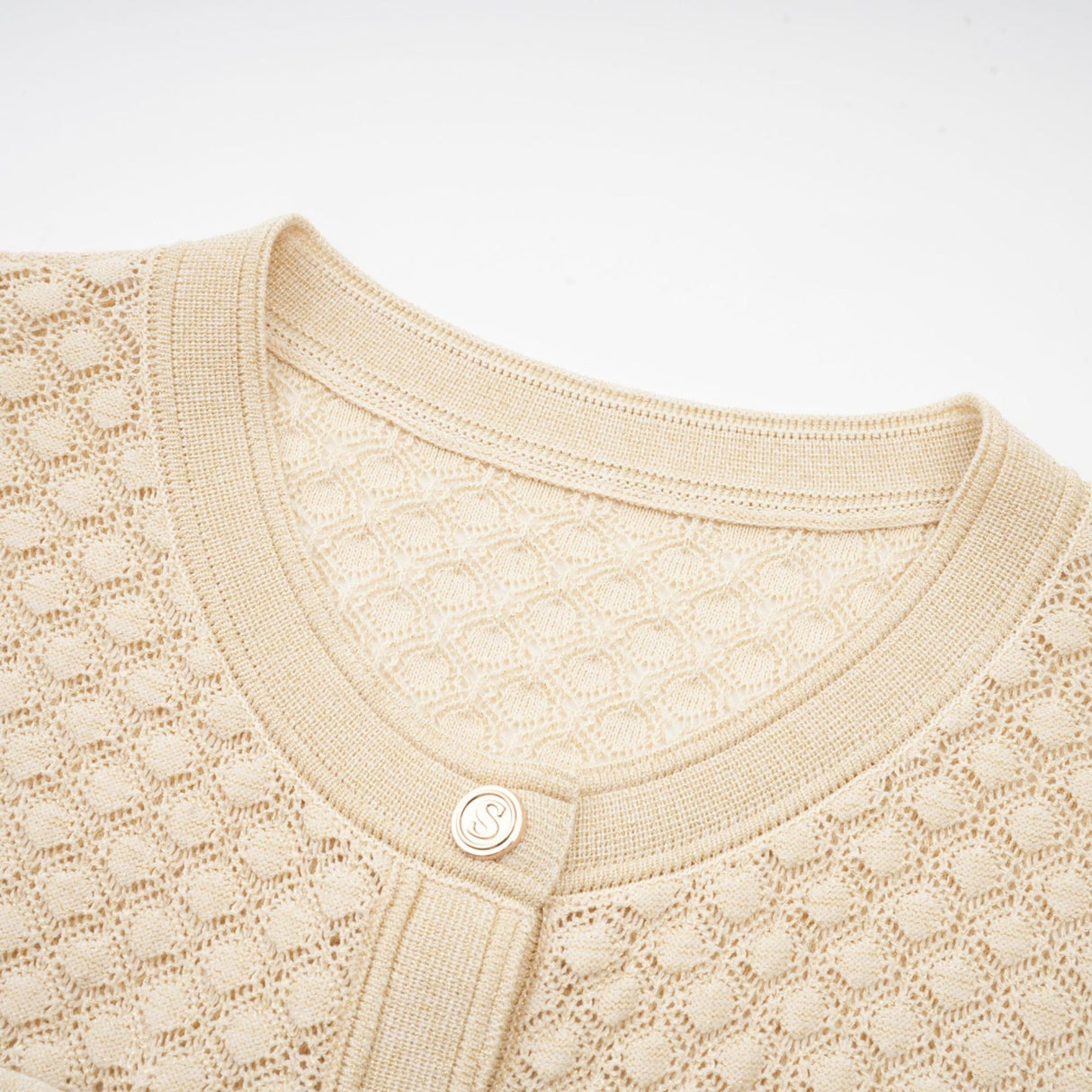 Ashley Midi Dress – Three - Quarter Sleeves – Stretch Jersey – Front Button Fastening