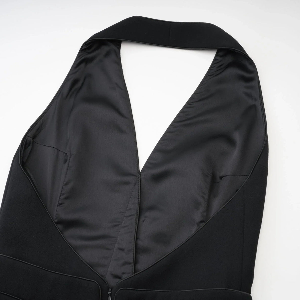 Aspen Halter Neck Mini Dress - Sleeveless - Front Button Detail - Rear Zip - Thigh Length