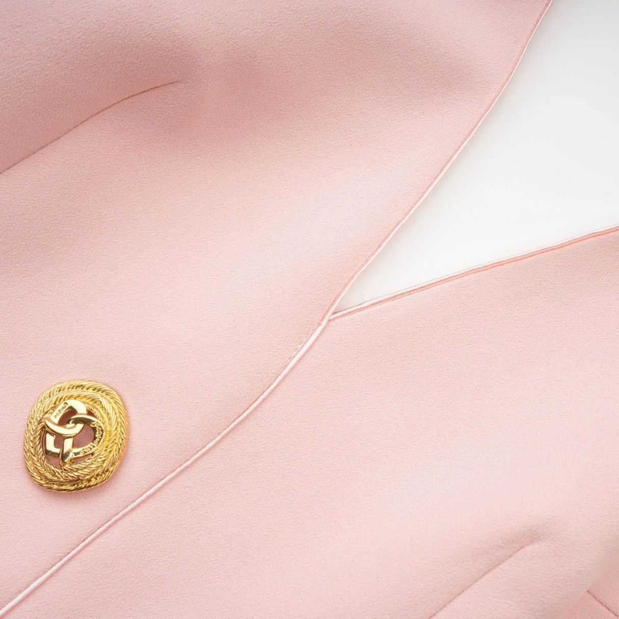 Aspen Pink Mini Dress - Sleeveless - Halter Neck - Front Golden Button Design - Rear Zip Fastening - Thigh Length