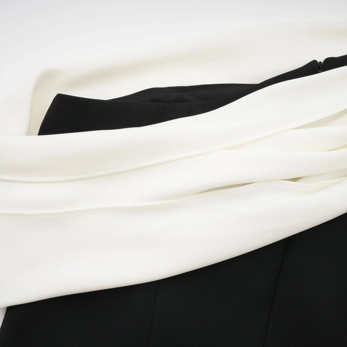 Assuntina Mini Dress - Sleeveless - Mono Shoulder - Asymmetric - Pleated