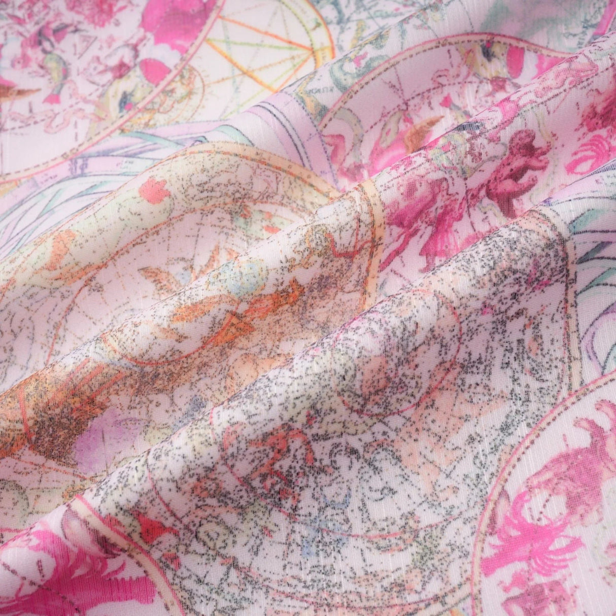 Assuntina Shirt & Skirt Set Pink Pattern - Print Calf Length