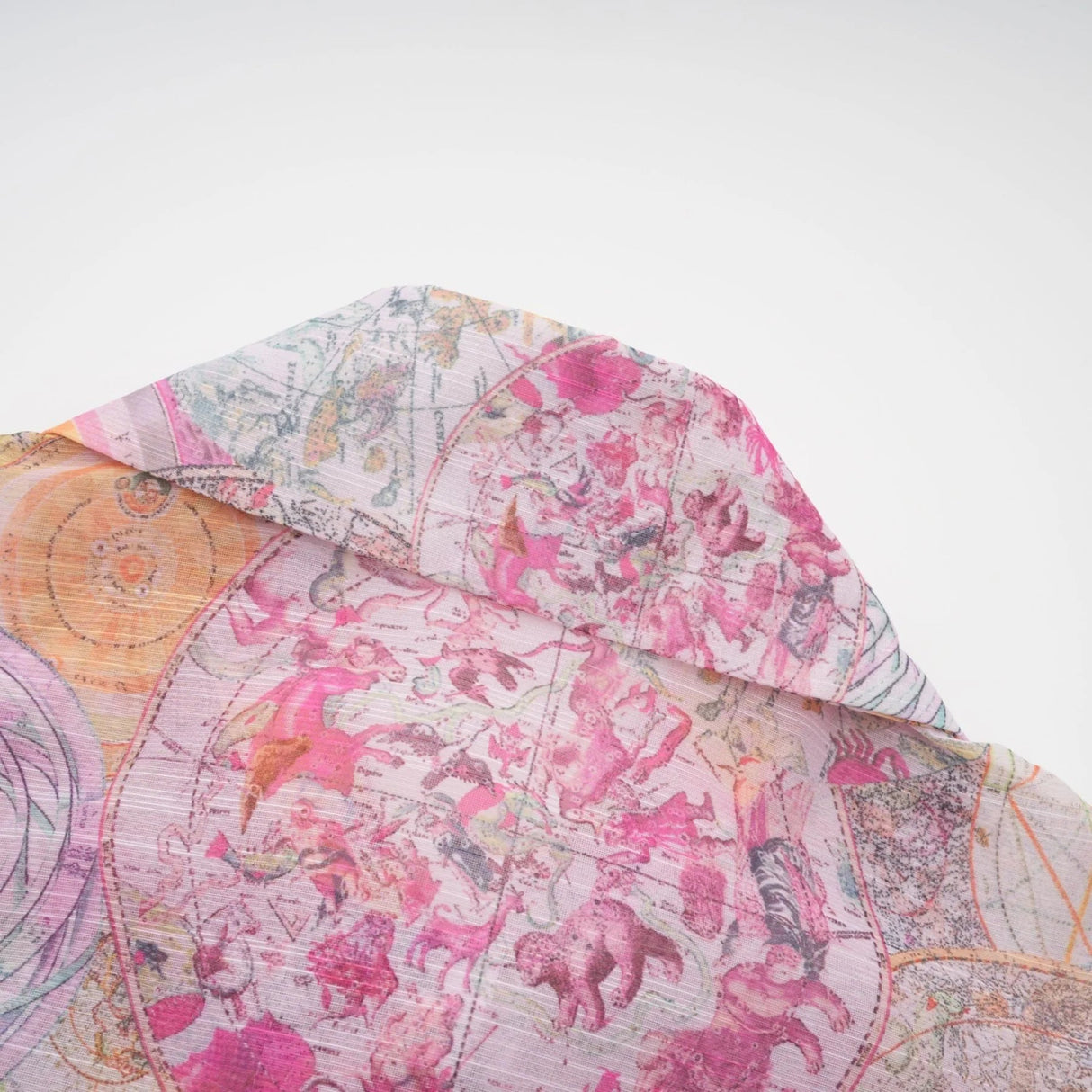 Assuntina Shirt & Skirt Set Pink Pattern - Print Calf Length