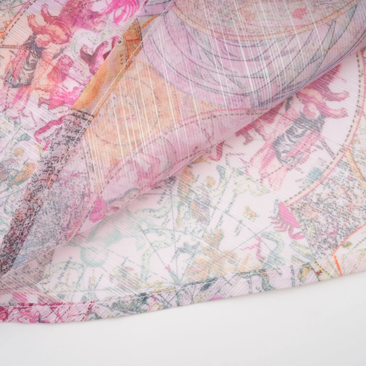 Assuntina Shirt & Skirt Set Pink Pattern - Print Calf Length