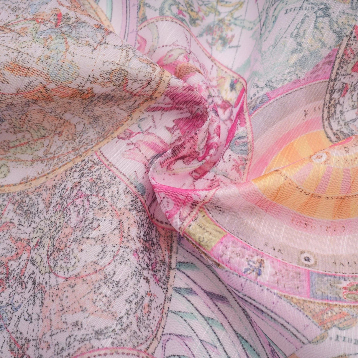 Assuntina Shirt & Skirt Set Pink Pattern - Print Calf Length