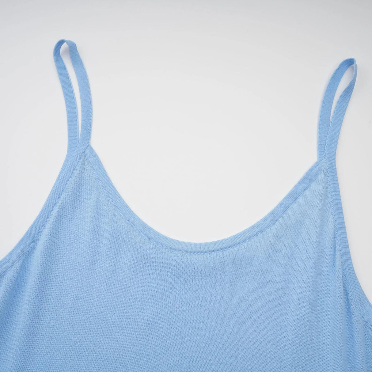 Aubree Midi Dress Blue Crochet - Knit Ruffled Trim