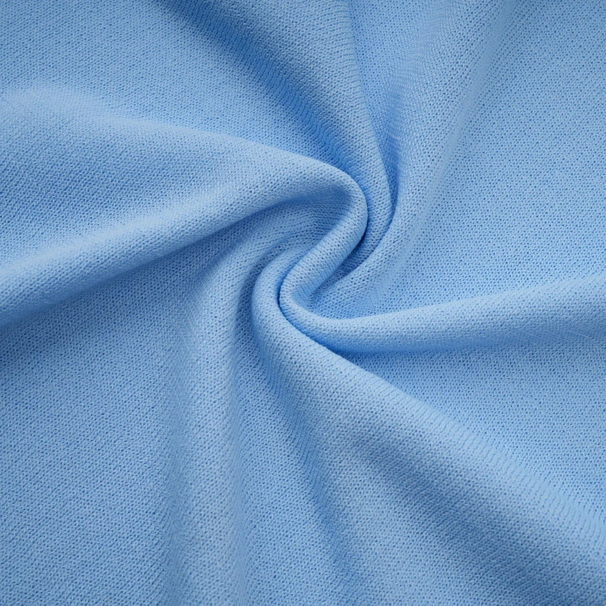 Aubree Midi Dress Blue Crochet - Knit Ruffled Trim