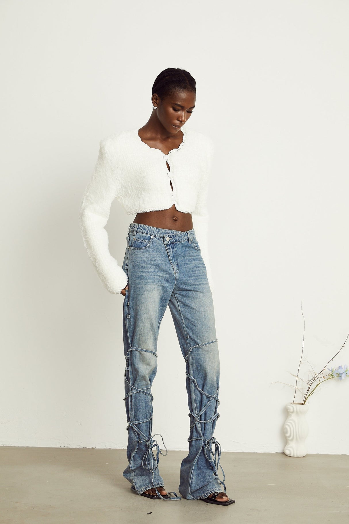 Aubrey Cardigan - Fluffy - Knit - Padded - Cropped