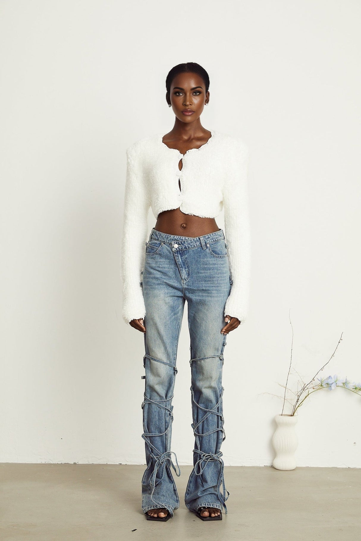 Aubrey Cardigan - Fluffy - Knit - Padded - Cropped