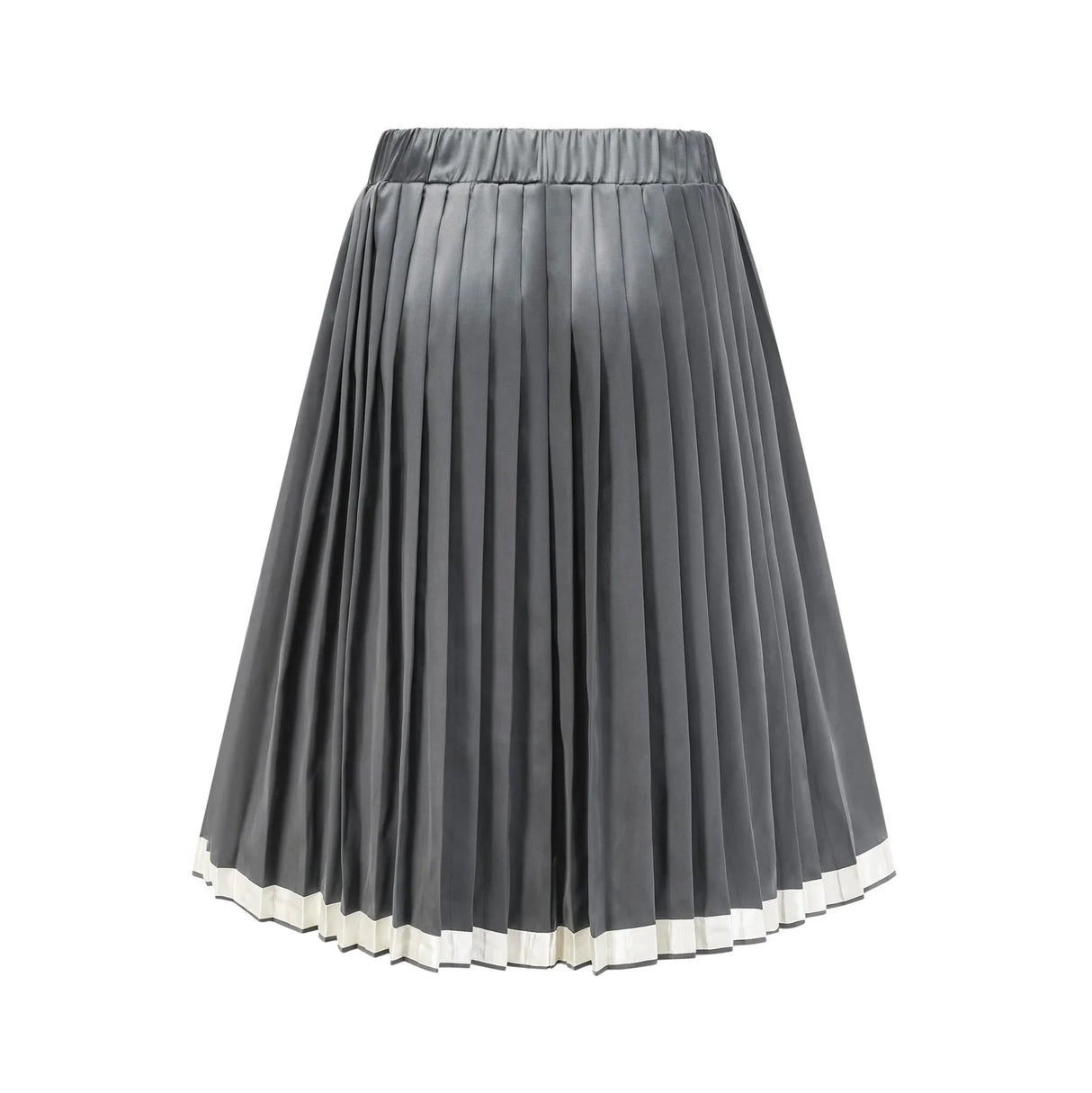 Aubrey Skirt - Color - blocked design - Pleated style - Elastic waistband - Knee length