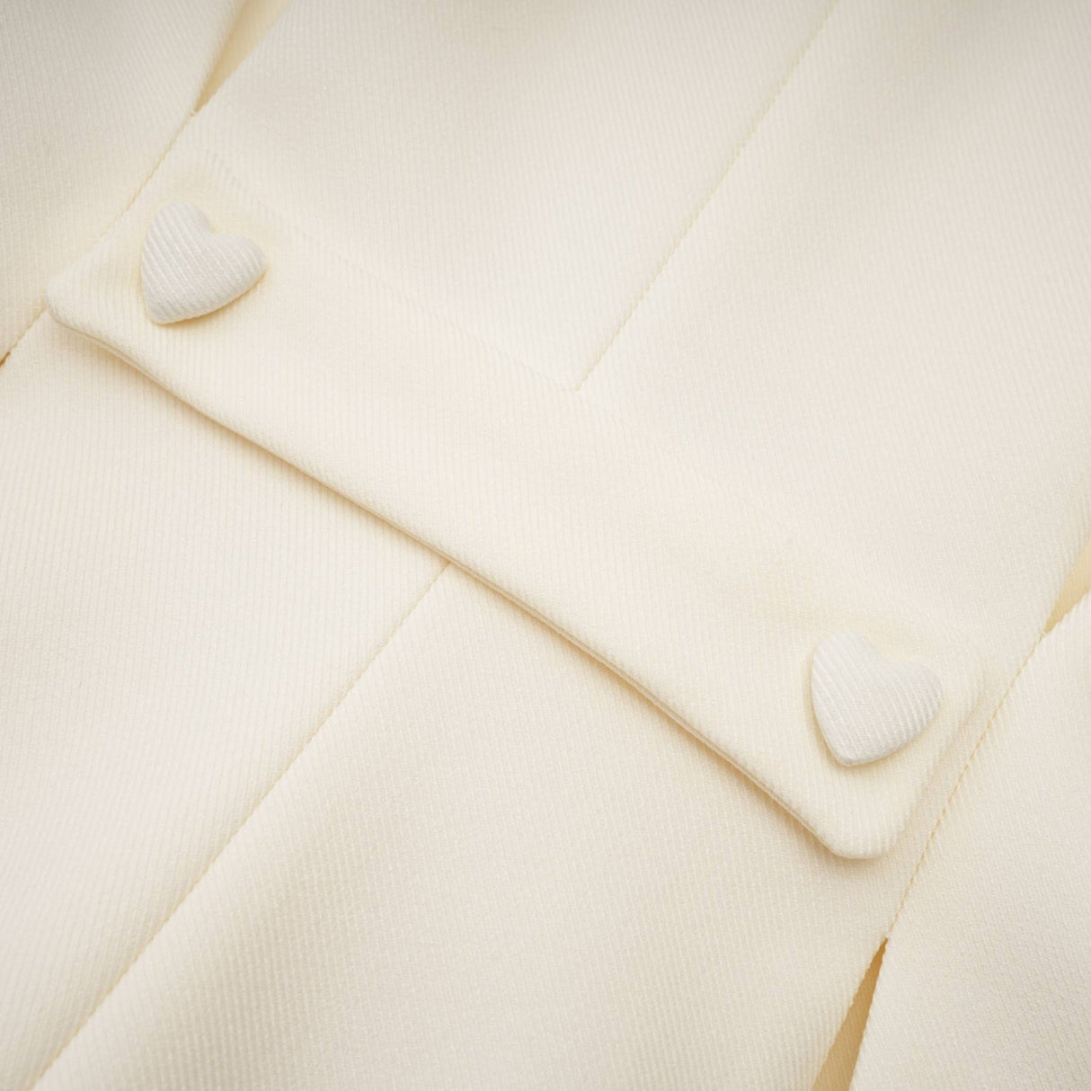 Audrey Jacket & Shorts Set - Notched Lapels - Crystal - Embellished Buttons - Cinched Waist - Flared Hem