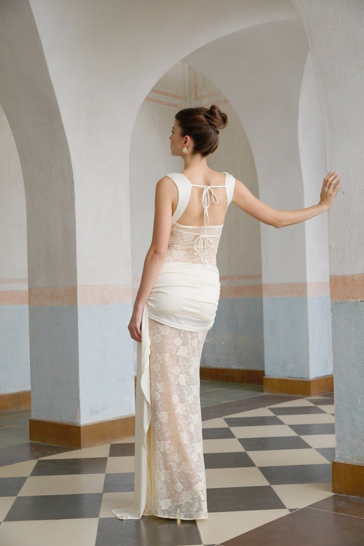 Aurora Maxi Dress – Floral Lace – Off the Shoulder – Mermaid Hem