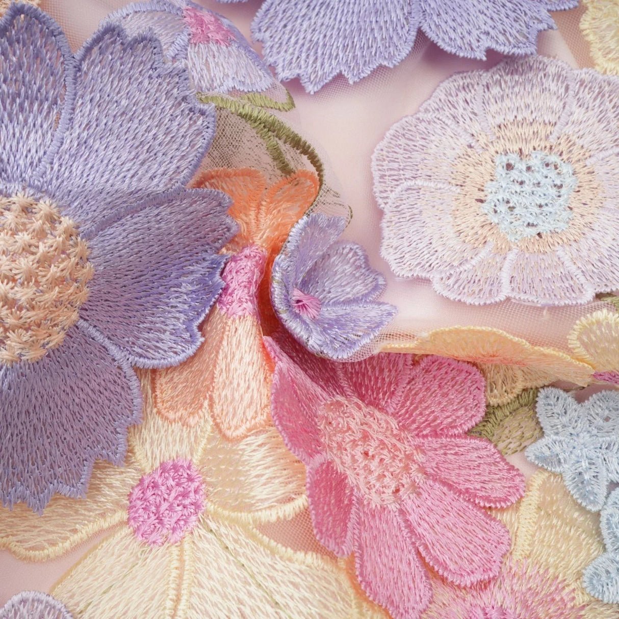 Aurora Top & Skirt Set - Embroidered Detailing - 3D Petal Design - Sleeveless - High Waist - Rear Zip Fastening