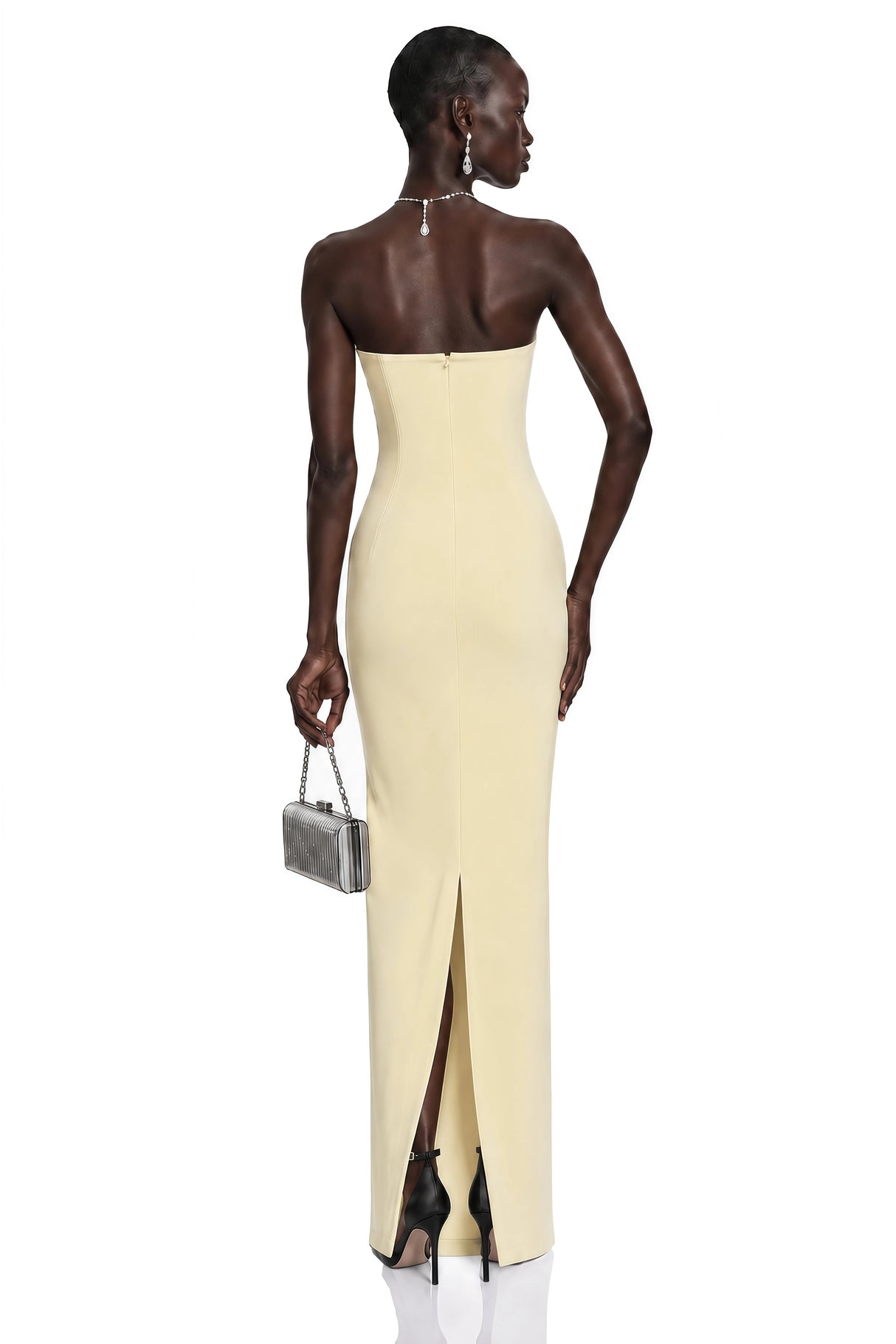 Aurora Yellow Off Shoulder Maxi Dress with 3D Florals