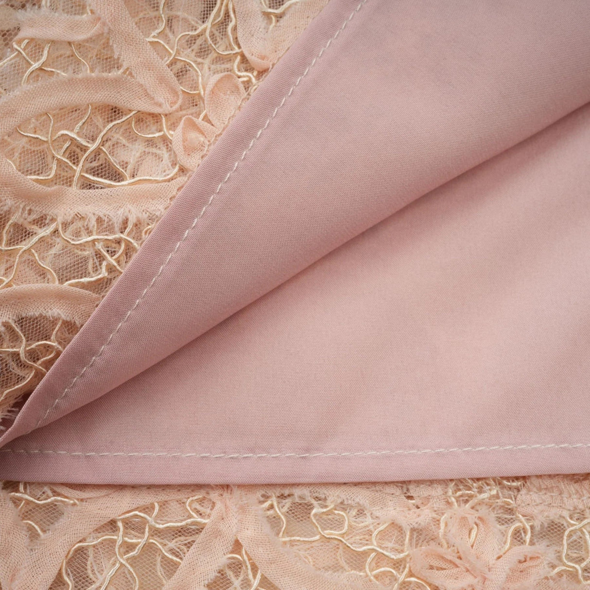 Avery Midi Dress Neutrals Crochet Faux - Flower & Bead