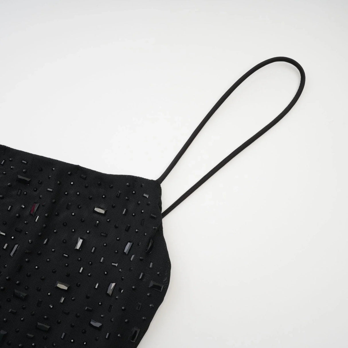 Axelle Midi Dress - Sequin Embellishment - Sleeveless - Fitted - Side Zip Fastening - Spaghetti Straps