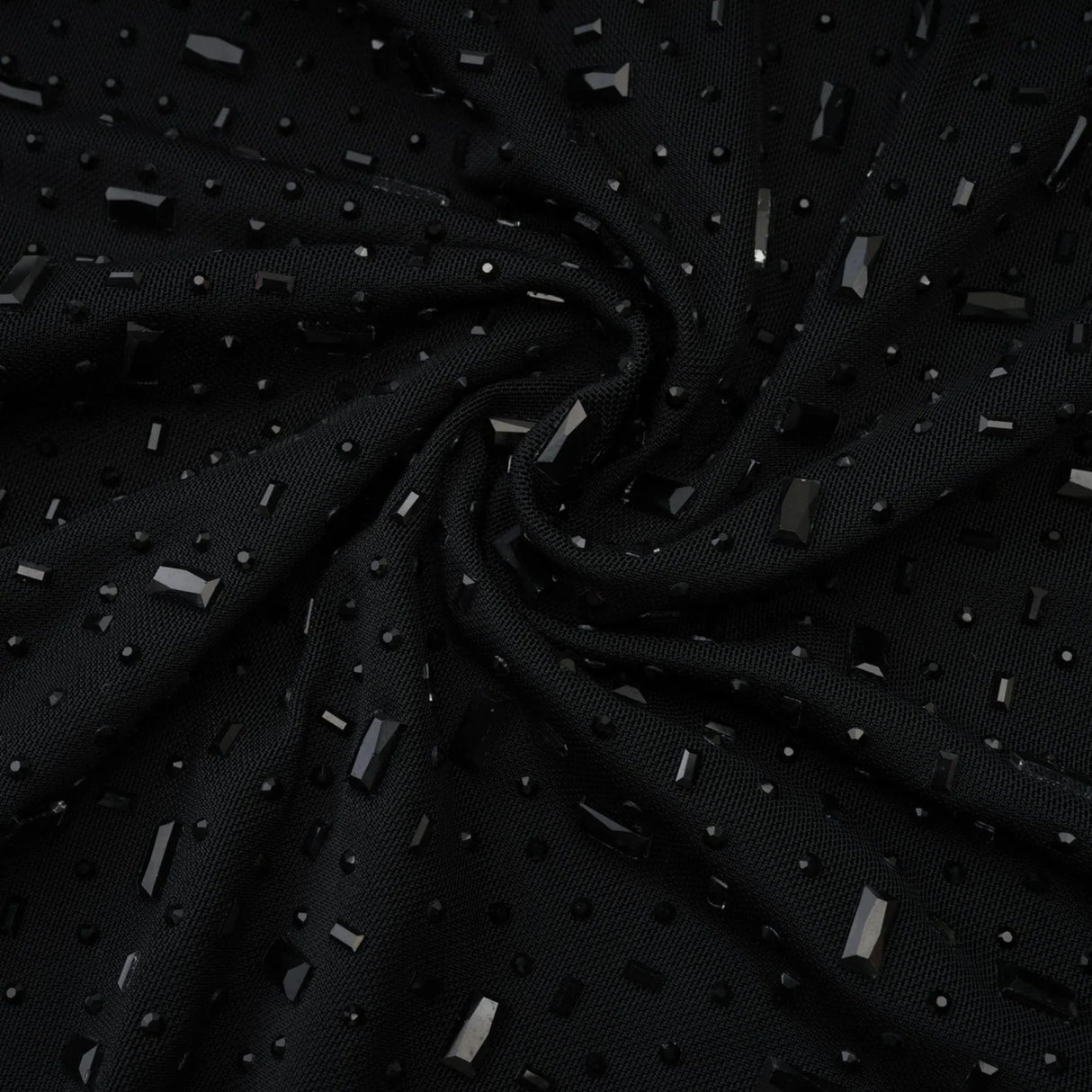 Axelle Midi Dress - Sequin Embellishment - Sleeveless - Fitted - Side Zip Fastening - Spaghetti Straps