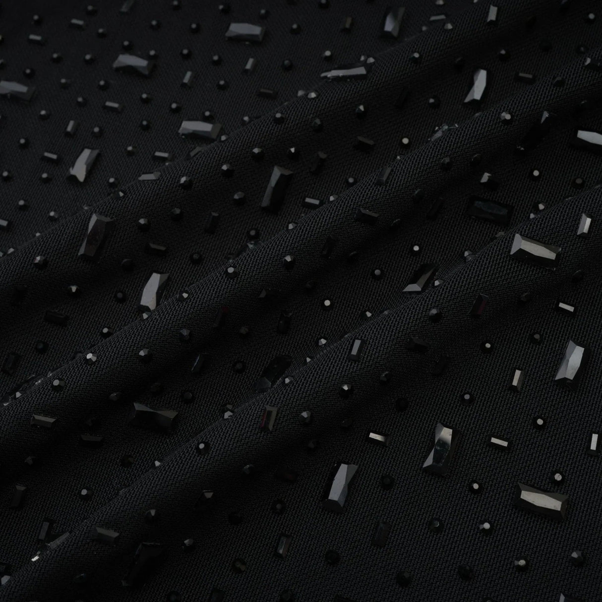 Axelle Midi Dress - Sequin Embellishment - Sleeveless - Fitted - Side Zip Fastening - Spaghetti Straps