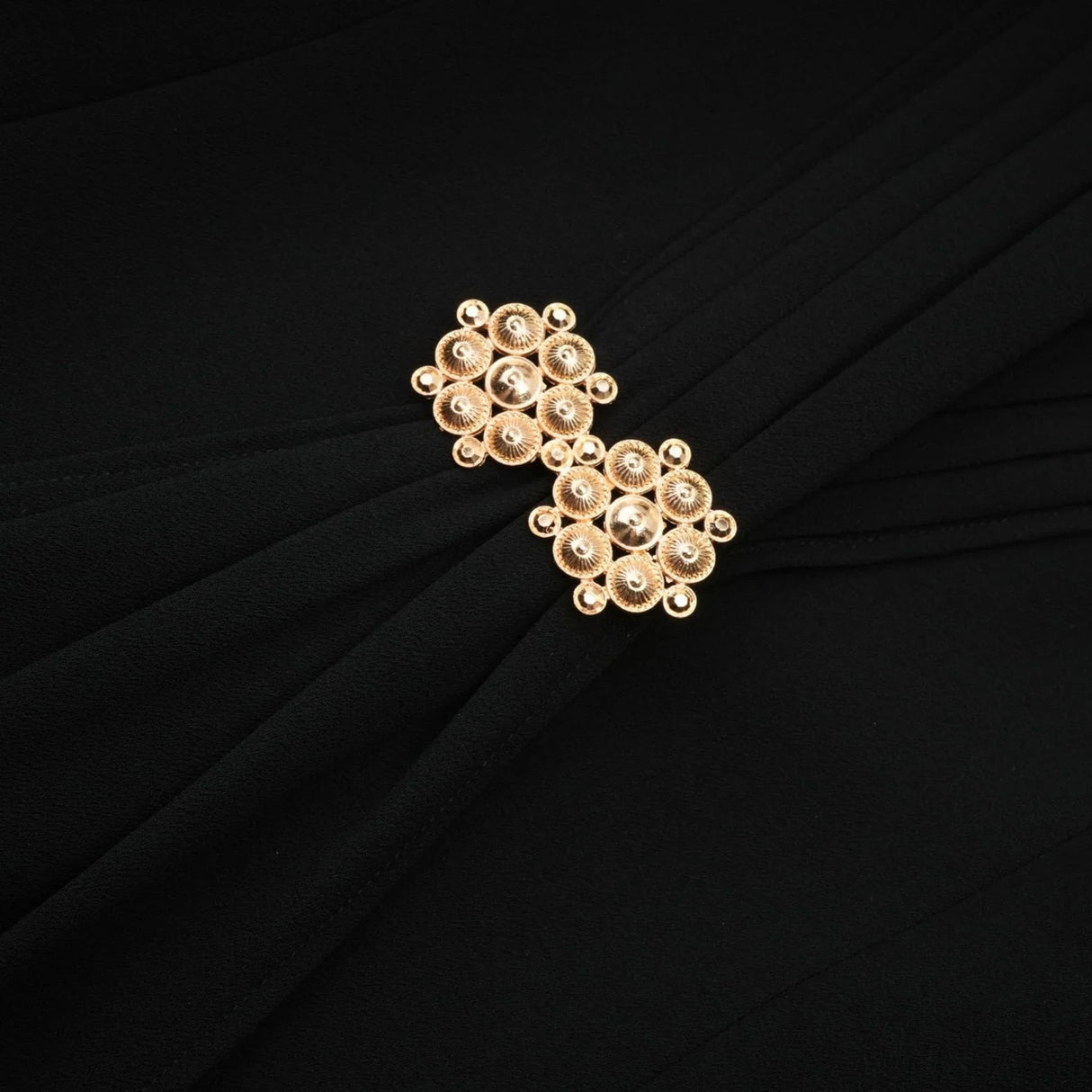 Barbara Jacket & Trousers - V Neck Pleated Ribbon Design Wide Legs Zip Front