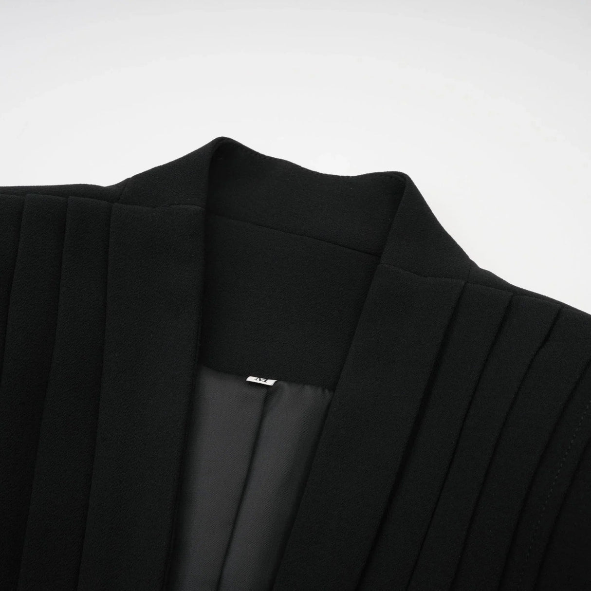 Barbara Jacket & Trousers - V Neck Pleated Ribbon Design Wide Legs Zip Front