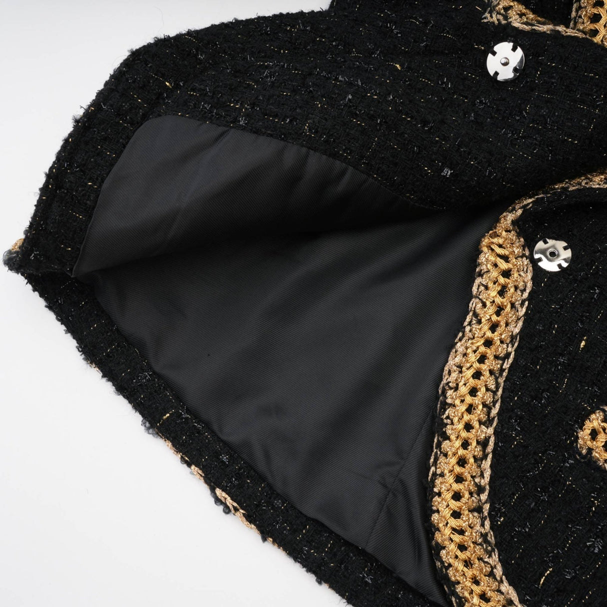 Beppina Jacket & Skirt - Tweed - Notched Lapels - Panelled Design - Ostrich Feather Accents