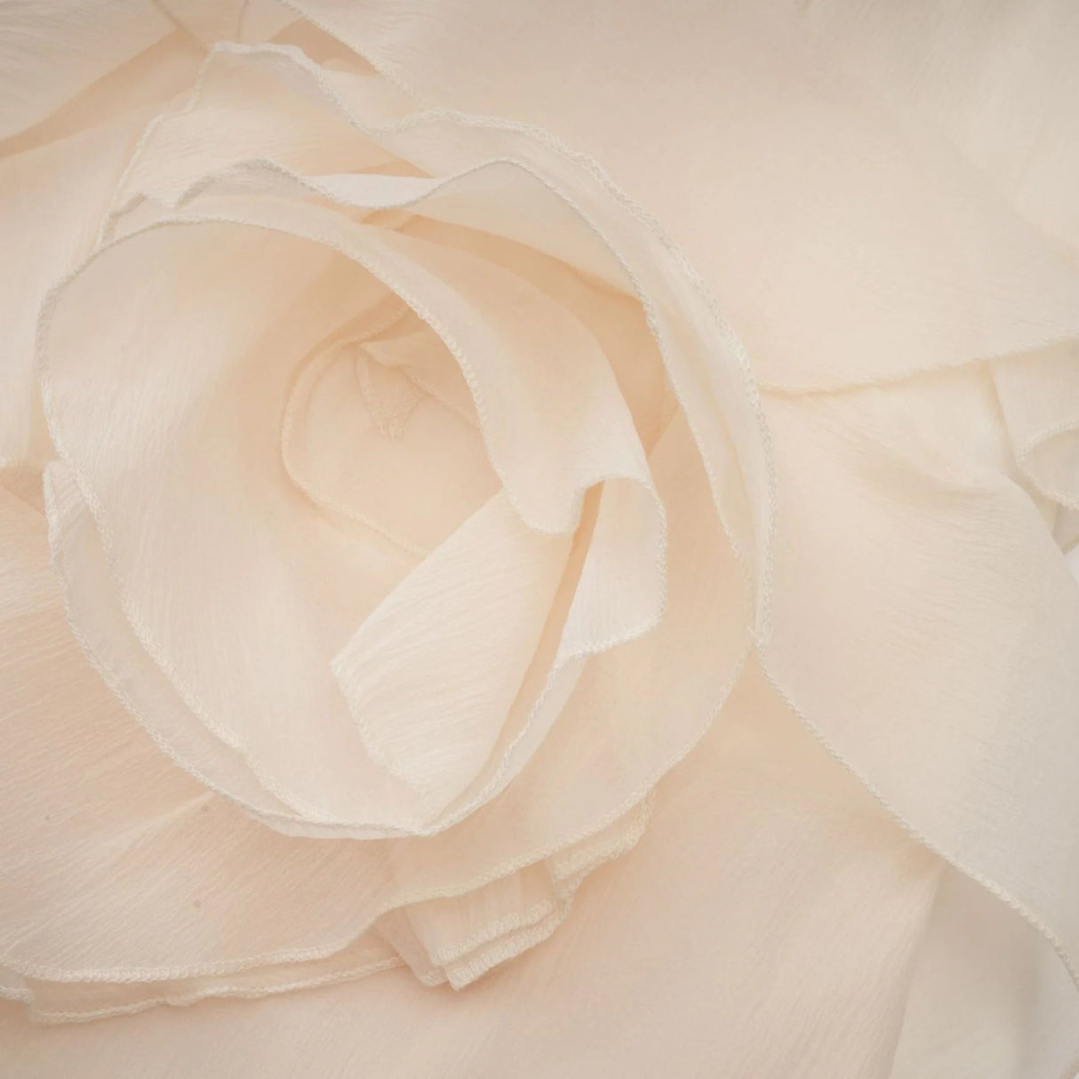 Beppina Mini Dress Neutral V - neck Ruffled Thigh Length & Floral Layers