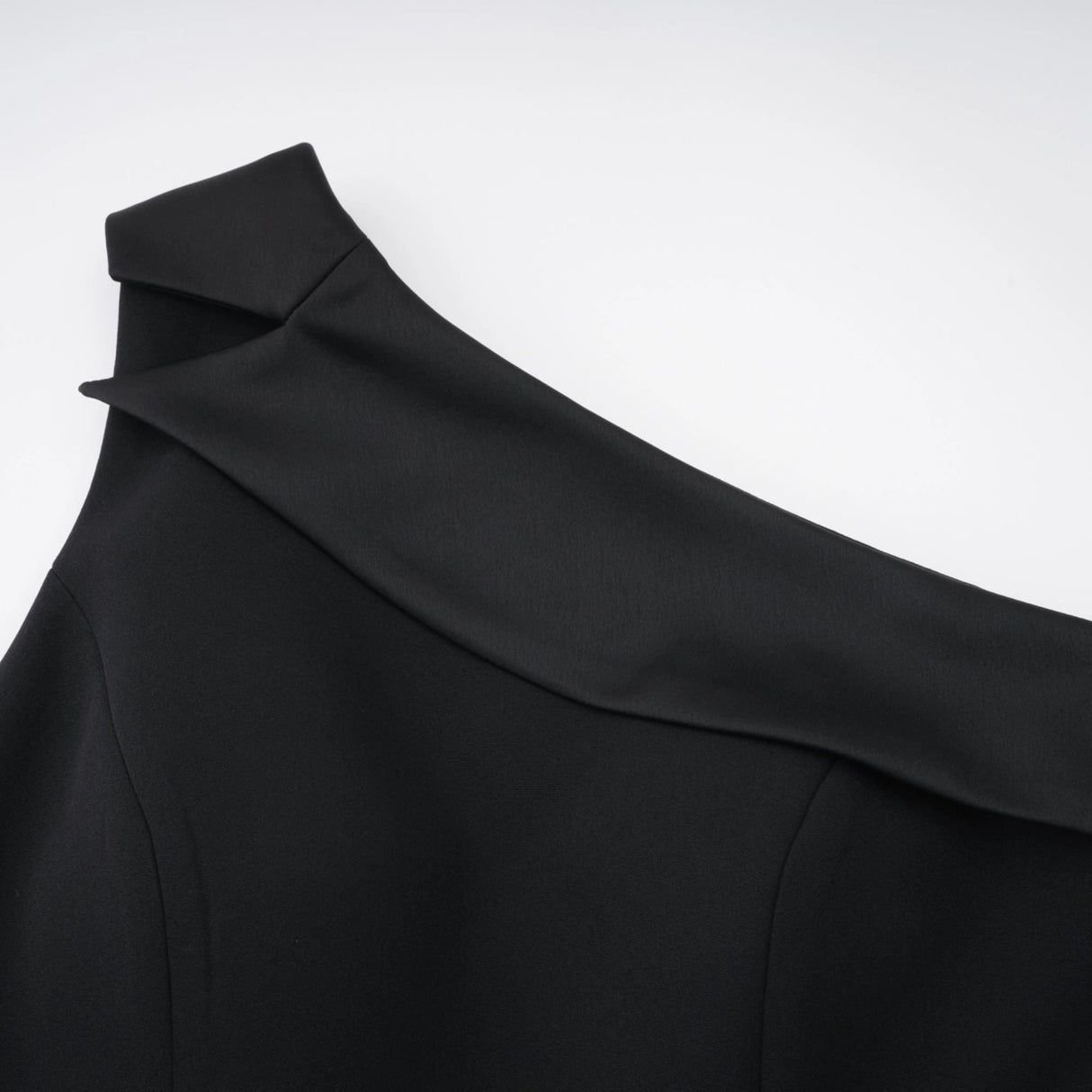 Bernadette Black LacePanel Asymmetrical Midi Dress