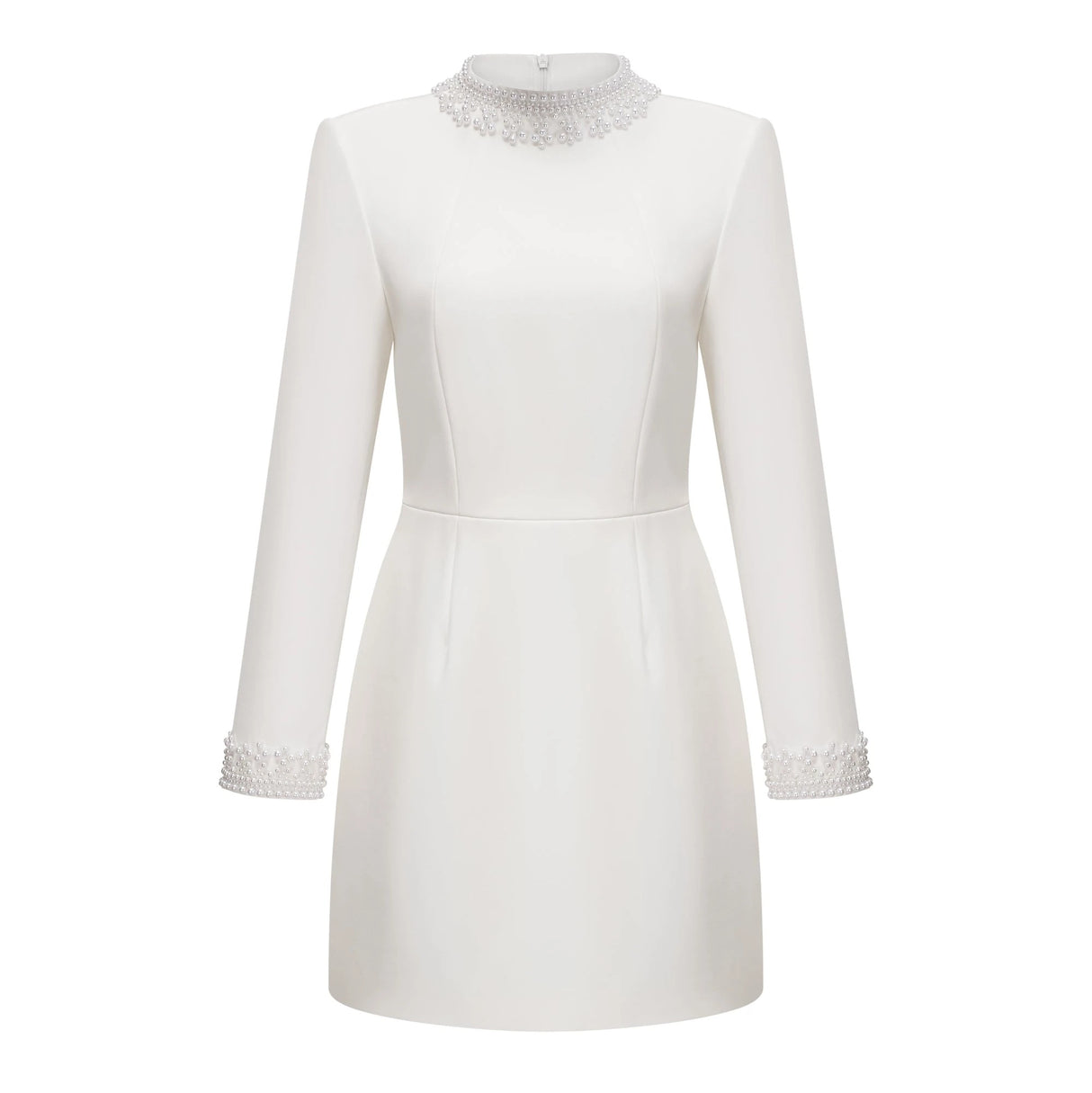 Bernadette White Faux Pearl Mini Dress
