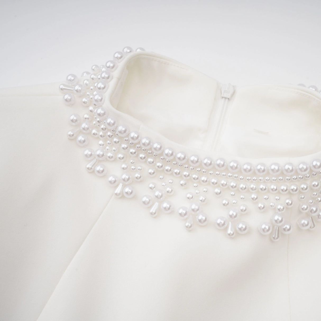 Bernadette White Faux Pearl Mini Dress