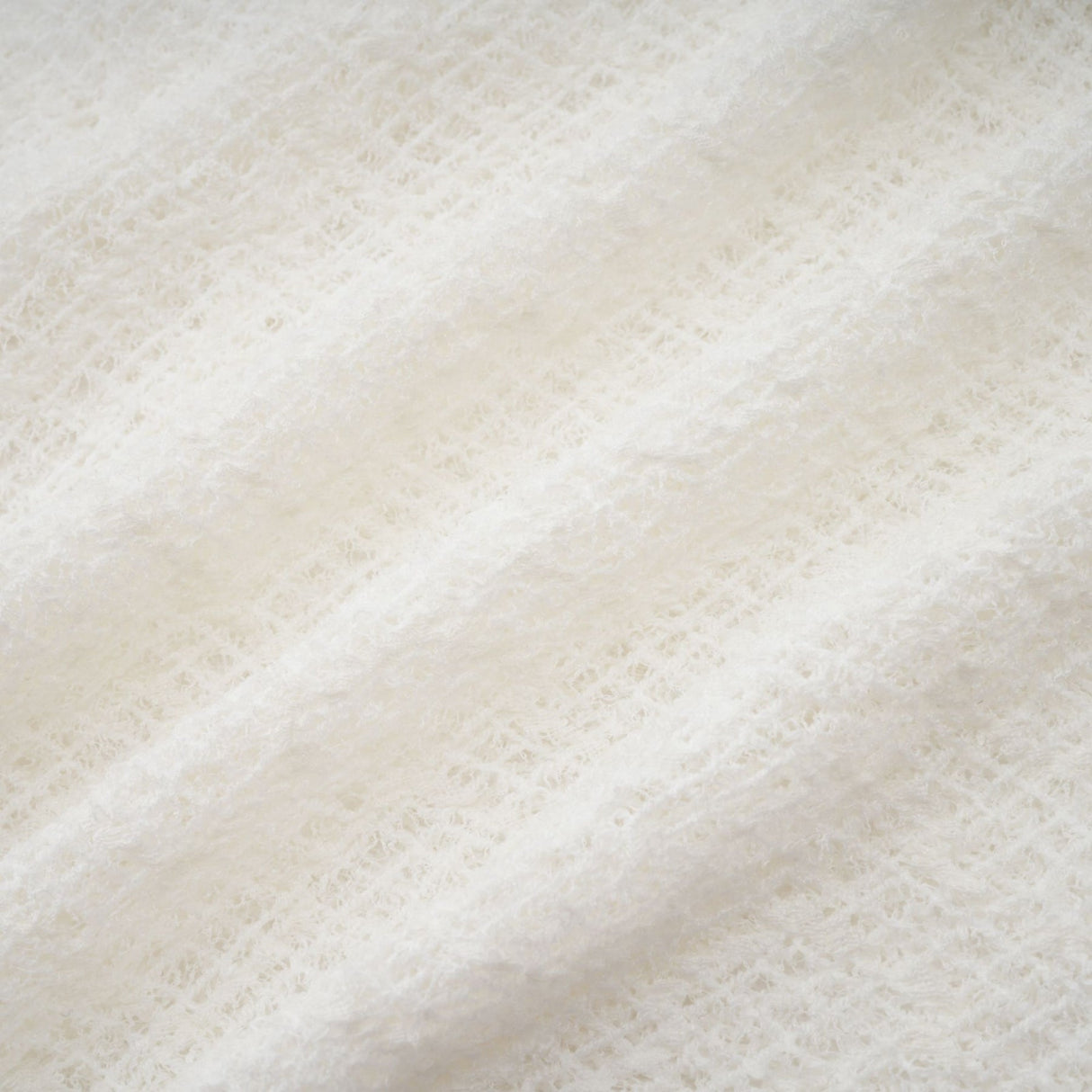 Bianchina Maxi Dress - Long Sleeves - Lace Overlay - Wavy Pattern - Pleated Detail