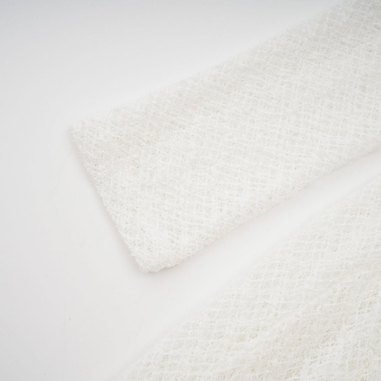 Bianchina Maxi Dress - Long Sleeves - Lace Overlay - Wavy Pattern - Pleated Detail