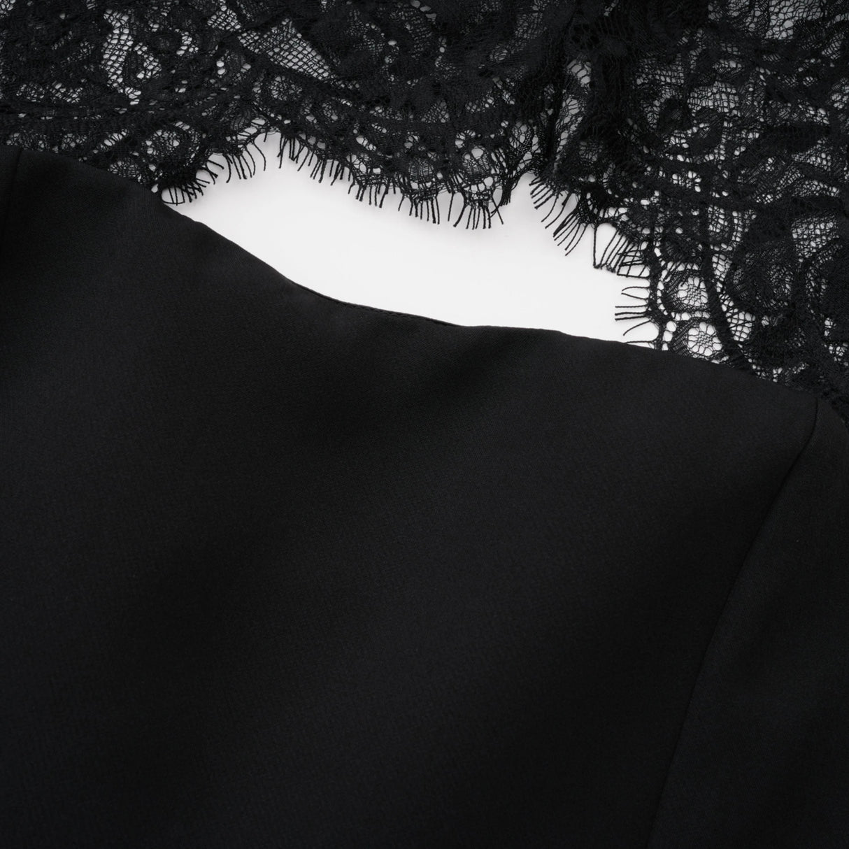 Bokamoso Black Lace Panel Maxi Gown