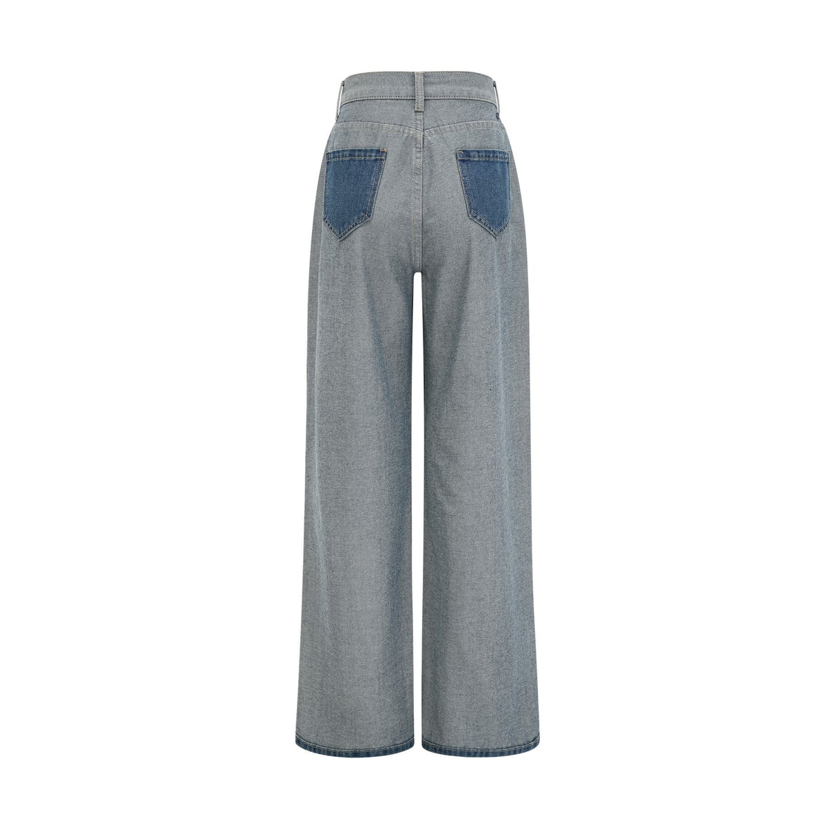 Brenna Jeans - Denim - Panelled Design - Wide Leg Cut - Four Welt Pockets