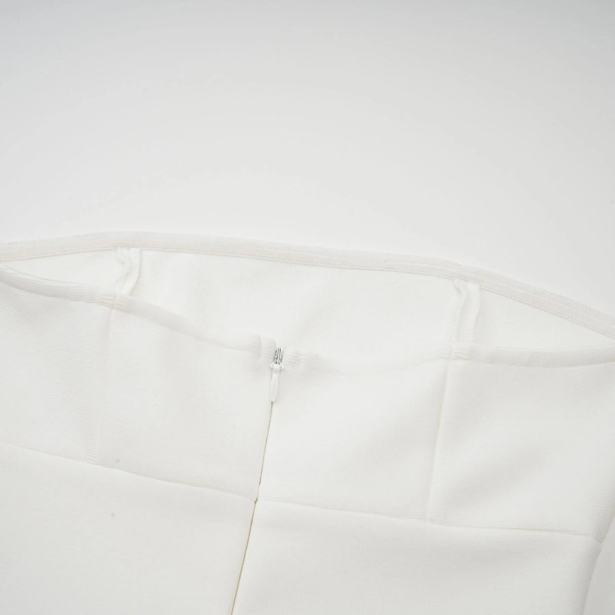 Brenna Maxi Dress White Tulle Paneling & Godet Design