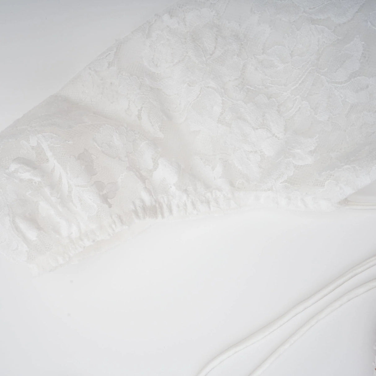 Brooklyn Mini Dress White Floral - Lace Corset Puff - Sleeve