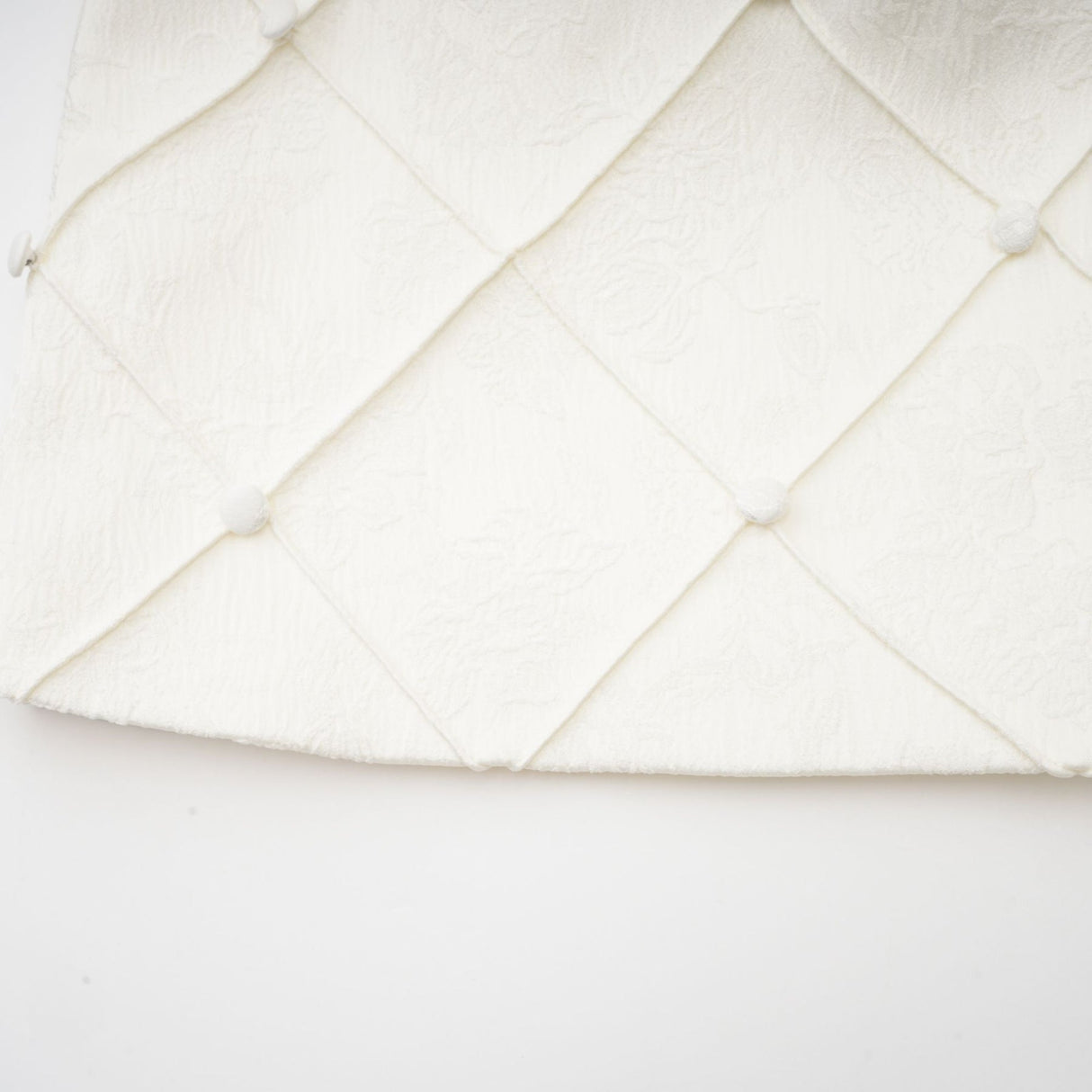 Brooklynn Mini Dress - 3D Petal Detailing - Fitted Waist - Fabric - Covered Buttons - Tulle Panelling - Rear Zip Fastening