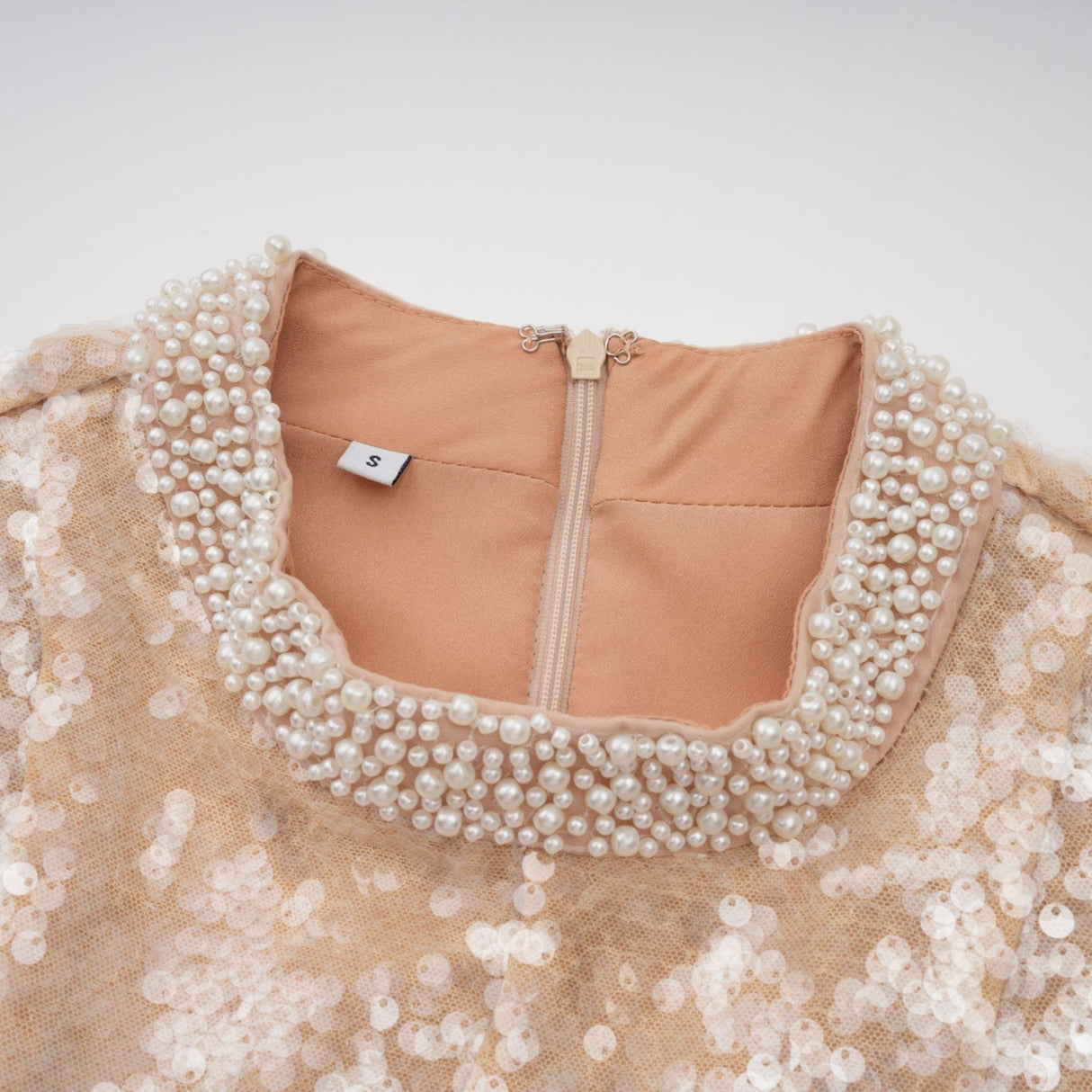 Callie Midi Dress – Crew Neck – Sequin Embellishment – Calf Length