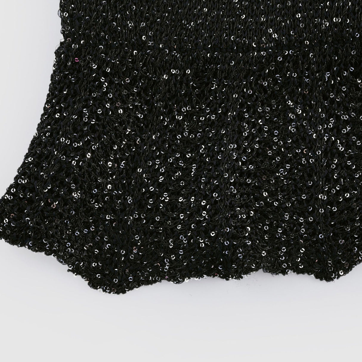 Callie Mini Dress - Sleeveless - Tiered Skirt - Sequin Details - Knitted Construction