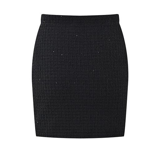 Carla Jacket & Skirt Set - Peplum Silhouette - Classic Design - Chic Styling - Textured Sparkle Fabric - Decorative Button Details