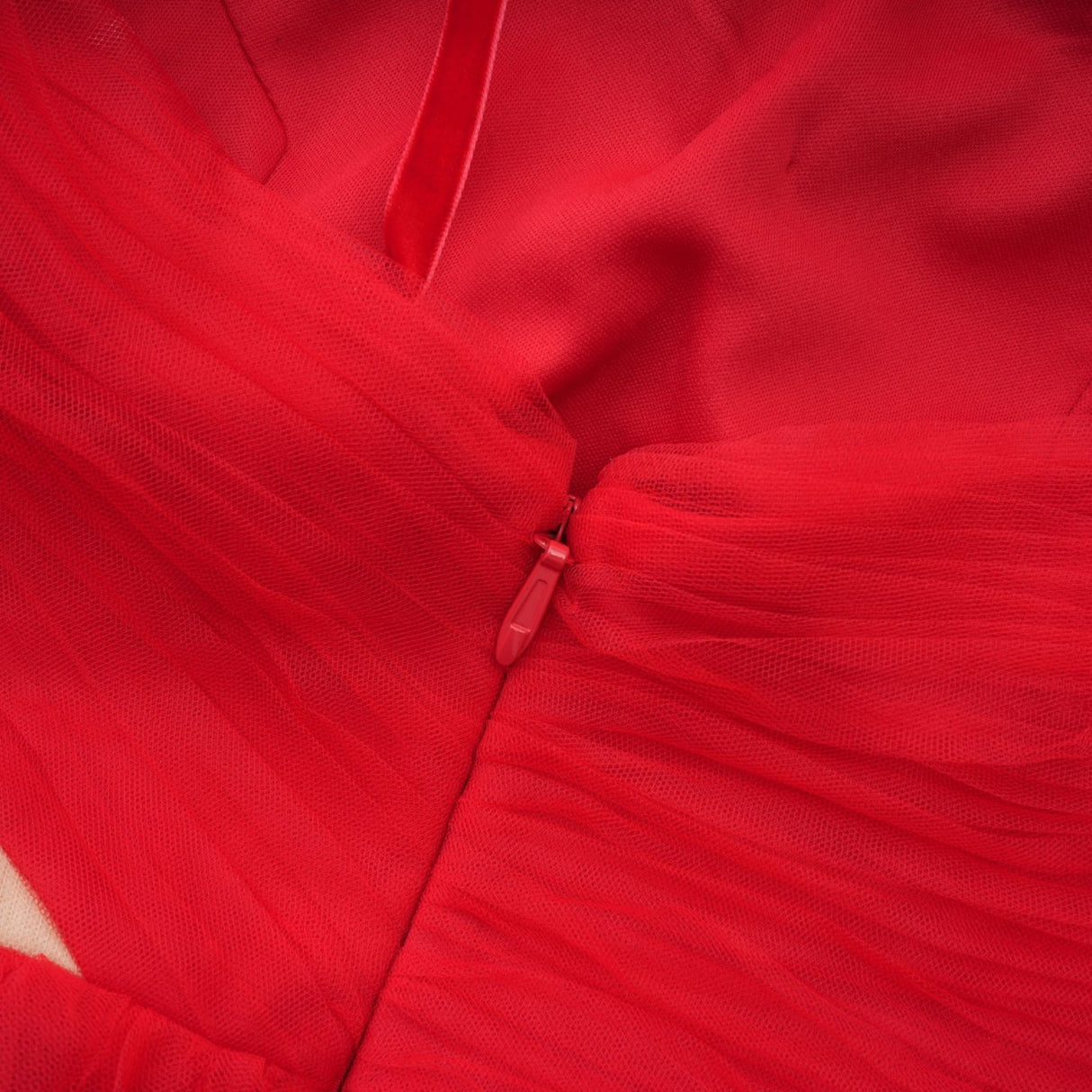 Carla Midi Dress - Mono Shoulder - Tulle Panels - Gathered Detailing - Faux Flower Detailing - Rear Zip Fastening