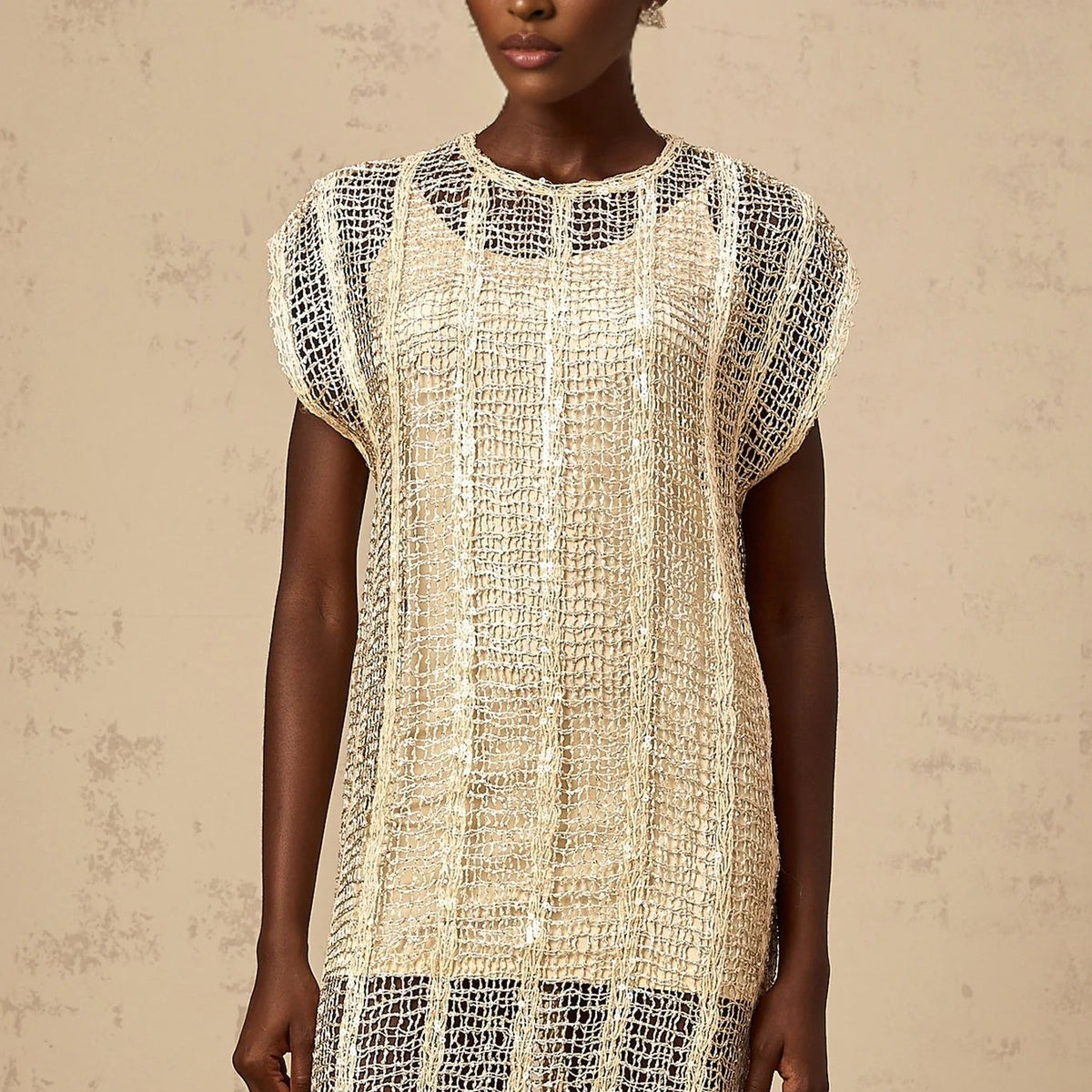 Carlotta Mini Dress in Gold
