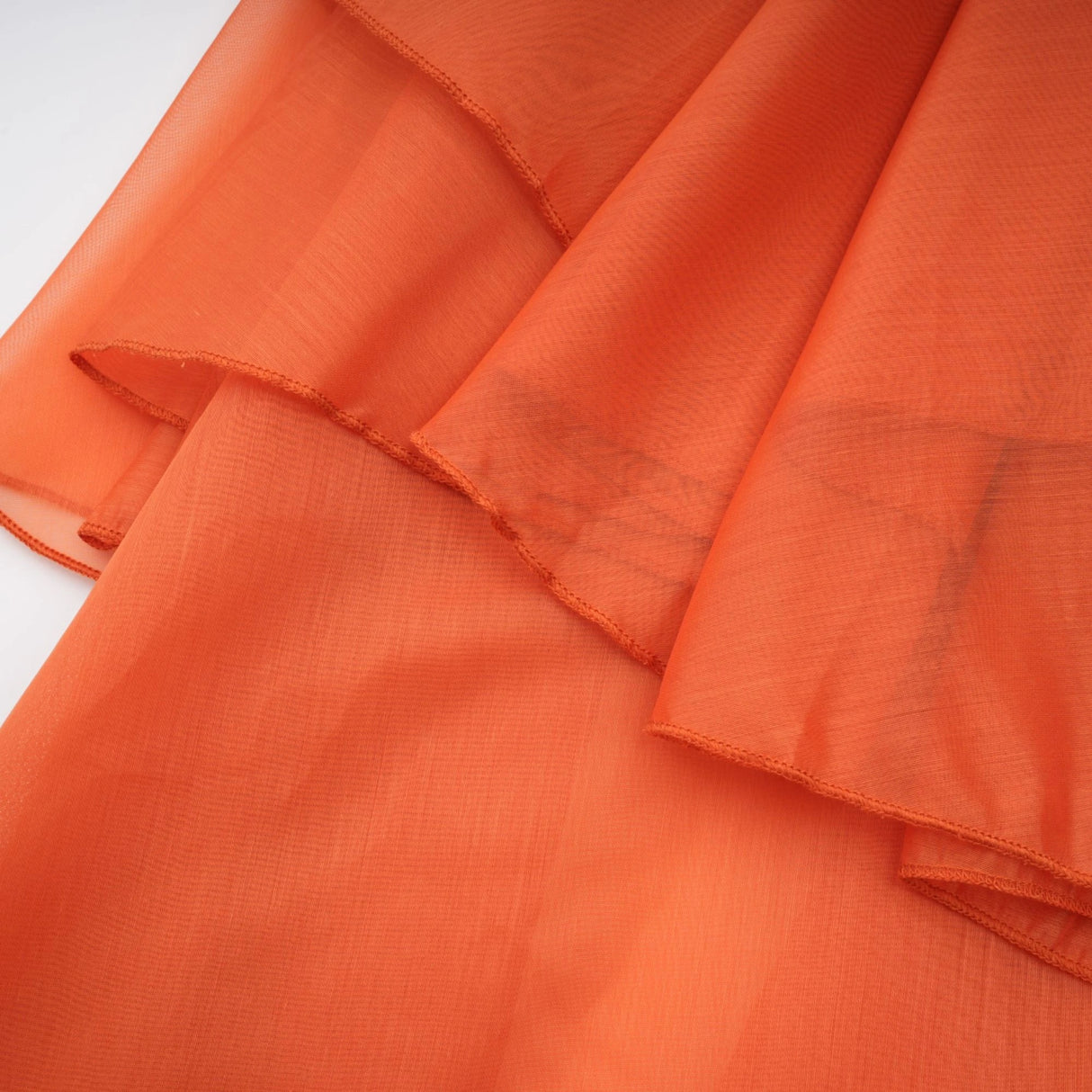 Carrie Orange Halterneck Flounced Maxi Dress