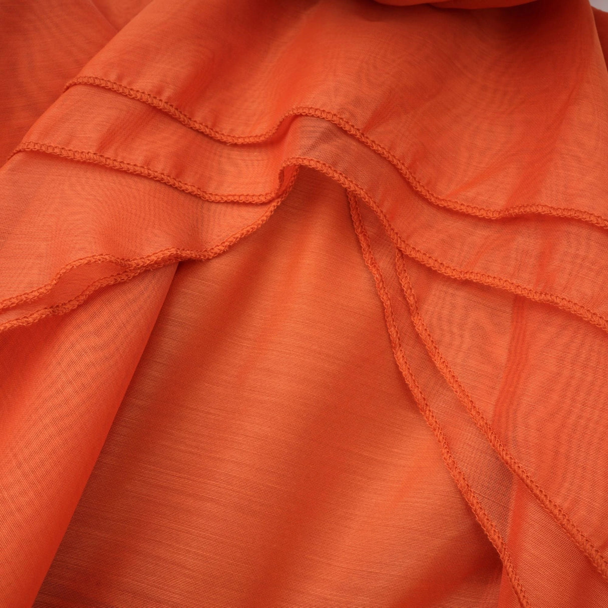 Carrie Orange Halterneck Flounced Maxi Dress
