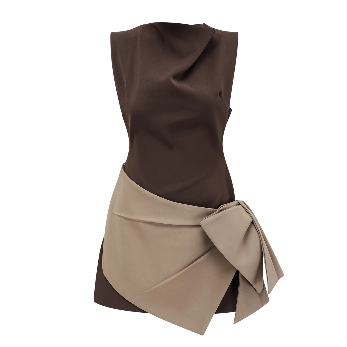 Célie Two Tone Bowknot Mini Dress
